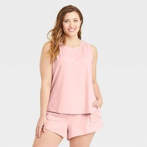 Women's Stars Above Pajama Tank Top - Pink - 3X - TOP ONLY